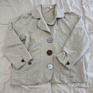 Neon Buddha Beige Button Jacket Medium